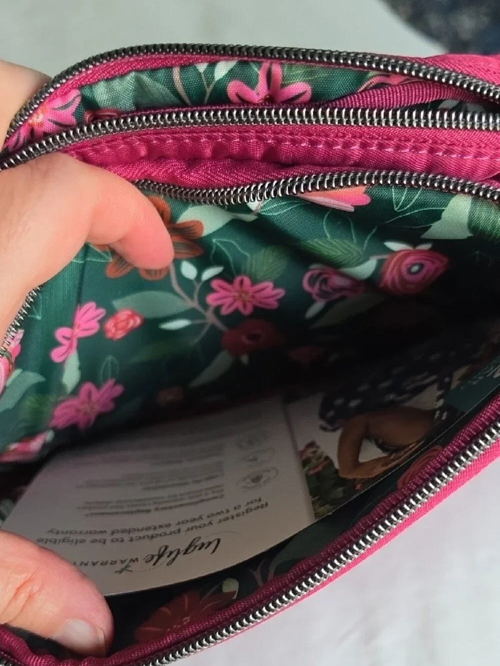 lug Raspberry Quilted Cosmetic Crossbody Super Coupe